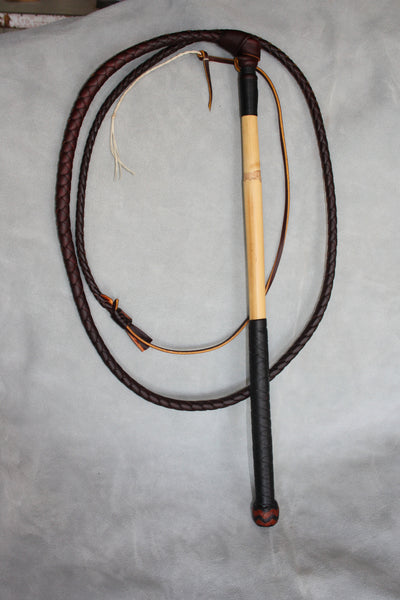 4 Strand Stockwhip with Half Plait Handle.