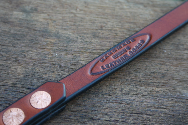 Dog Lead in London Tan with Solid Brass Hardware