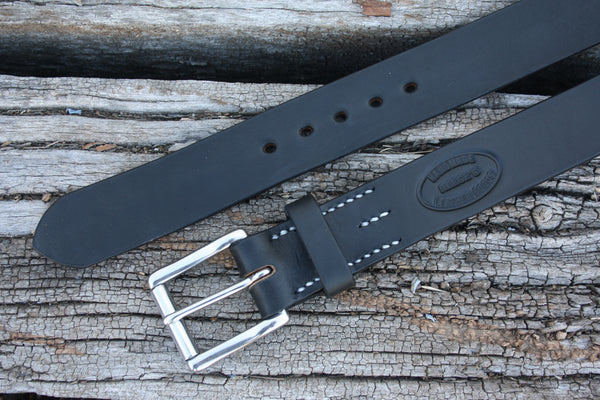 Stainless Steel West End Roller Bridle Leather Belt