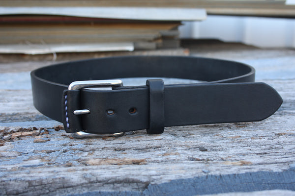 Stainless Steel West End Bridle Leather Belt