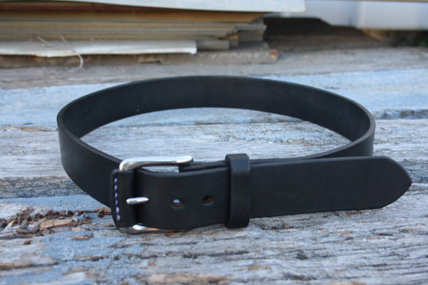 Stainless Steel West End Bridle Leather Belt