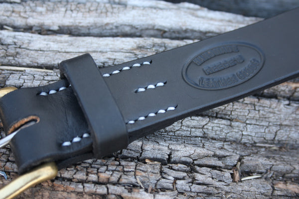 Solid Brass West End Roller Bridle Leather Belt