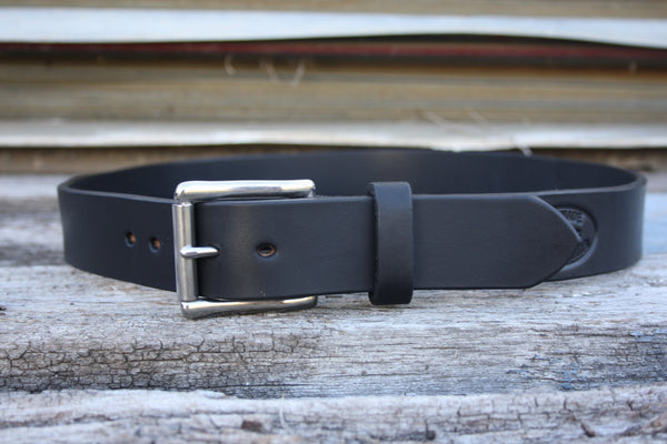 Stainless Steel West End Roller Bridle Leather Belt