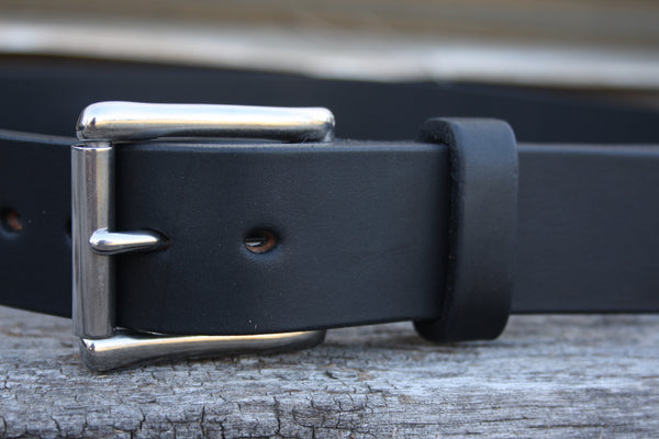 Stainless Steel West End Roller Bridle Leather Belt