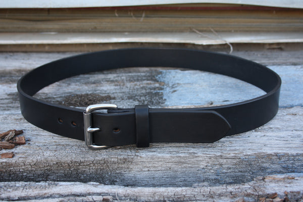 Stainless Steel Roller Buckle Bridle Leather Belt
