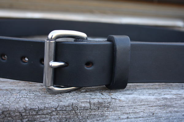Stainless Steel Roller Buckle Bridle Leather Belt