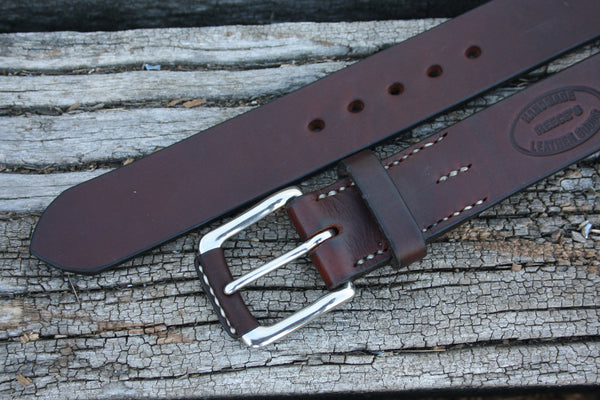 Stainless Steel West End Bridle Leather Belt