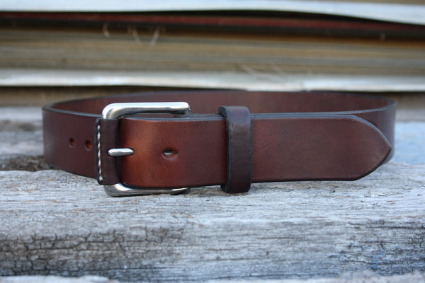 Stainless Steel West End Bridle Leather Belt