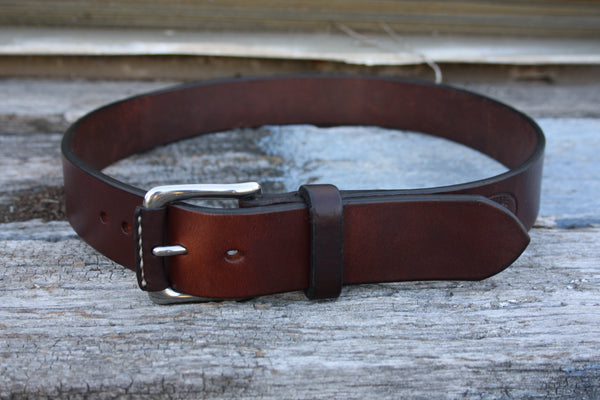 Stainless Steel West End Bridle Leather Belt
