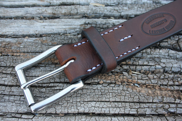 Stainless Steel West End Roller Bridle Leather Belt