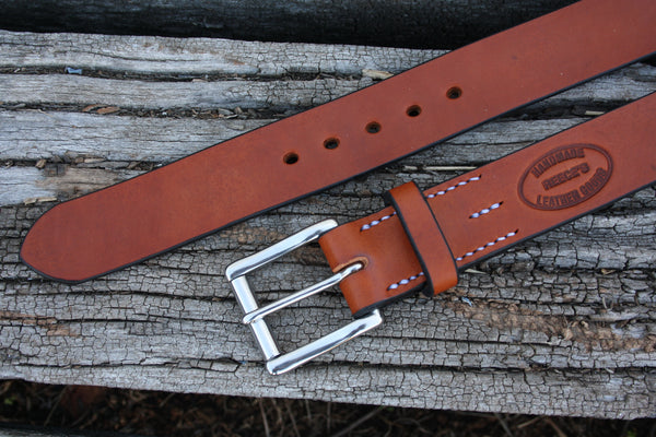 Stainless Steel West End Roller Bridle Leather Belt
