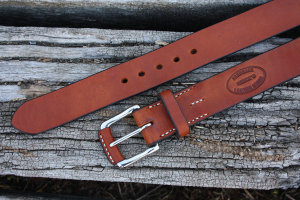Stainless Steel West End Bridle Leather Belt
