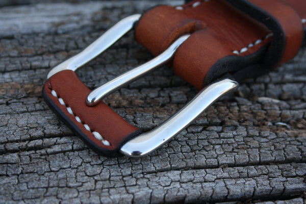 Stainless Steel West End Bridle Leather Belt