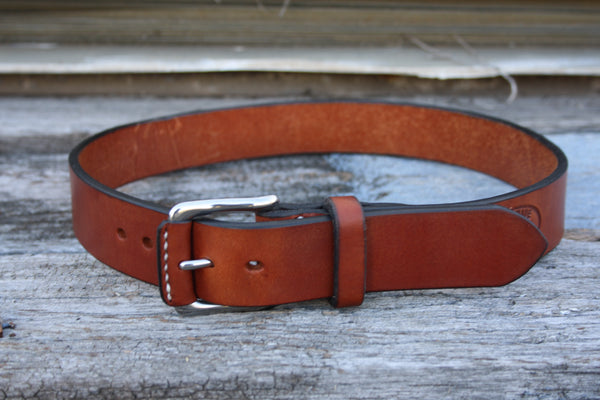 Stainless Steel West End Bridle Leather Belt