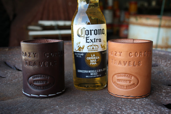 Leather stubby holder (brown)