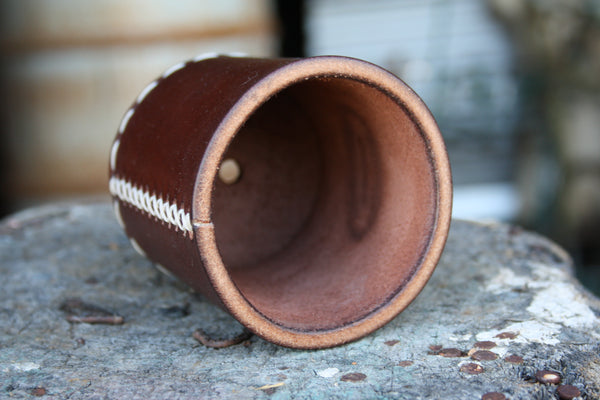 Leather stubby holder (brown)