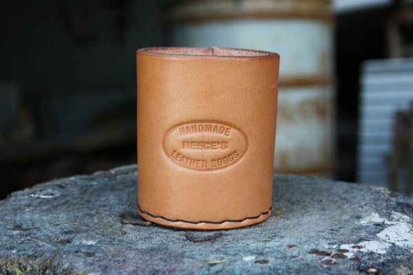 Leather stubby holder (natural)
